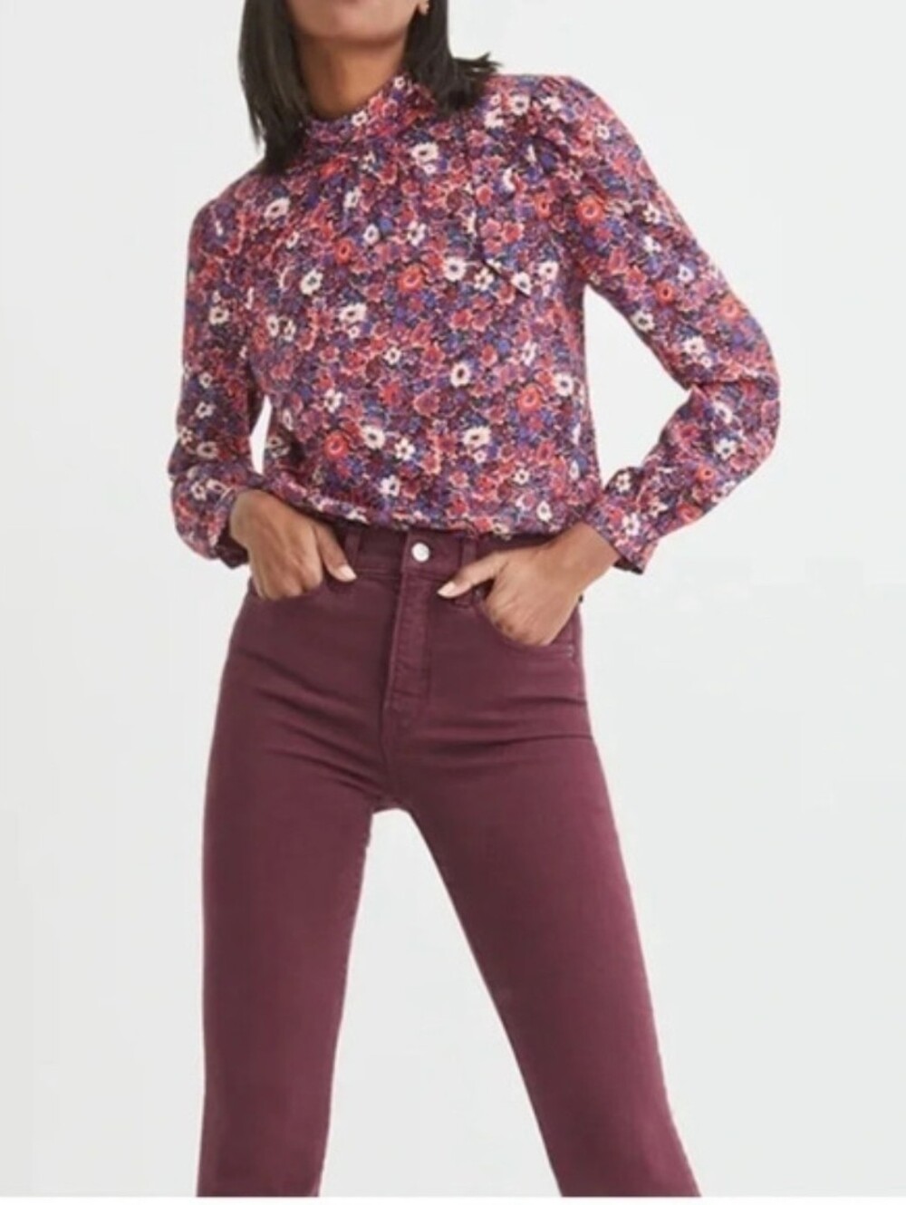 Veronica Beard Chilton Silk Floral Blouse size 10